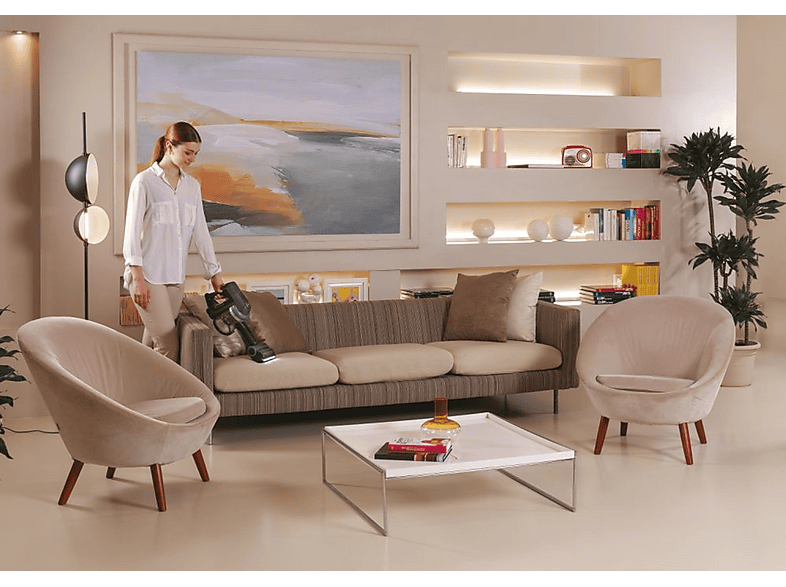 HOOVER HF401P 011 — Aspirador sin bolsa, 190 W, Bicolor, Potencia de succión 80 AirWatt, Depósito 0,7 l