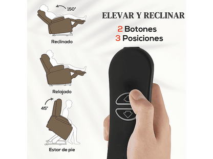 HOMCOM 713-178V92BN — Sillón levanta personas, 46 kg, Marrón
