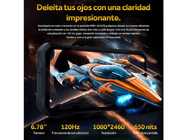 OUKITEL WP61PLUS — Smartphone, 512 GB, 12 GB RAM, 20000 mAh, negro