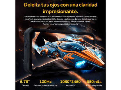 OUKITEL WP61PLUS — Smartphone, 512 GB, 12 GB RAM, 20000 mAh, negro
