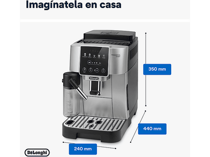 DE LONGHI — Cafetera superautomática, 1450W, De'Longhi Magnifica Start Milk, ECAM220.80.SB, 15bar