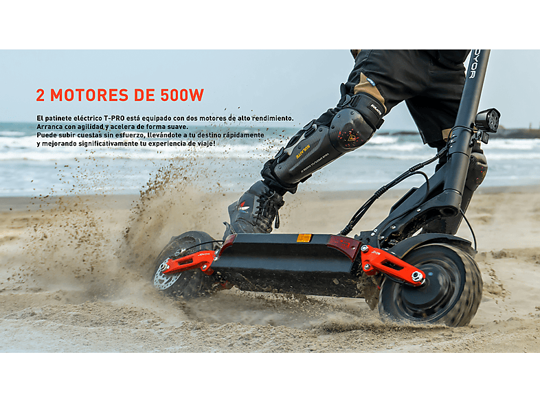 JOYOR T-PRO DGT-Negro — Patinete eléctrico, Pot. máx. 1000 W, Carga máx. 120 kg, 1248 Wh