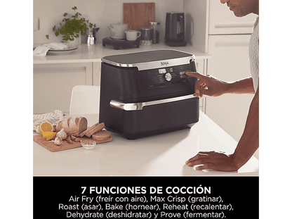 NINJA FlexDrawer 7 en 1 AF500EU — Freidora de aire, 2470 W, Negro, 7 Programas, Capacidad 10.4l