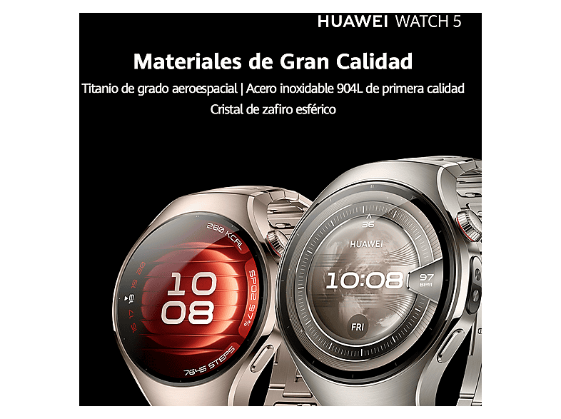 HUAWEI Watch 5 — Smartwatch, 46mm, 32 GB, Negro, NFC