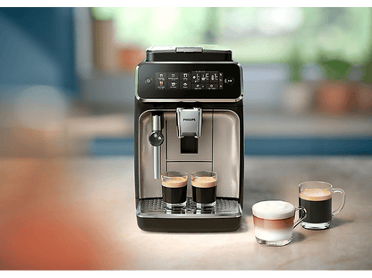 PHILIPS 3300 Series EP3321/40 — Cafetera superautomática, 1500 W, Negro, Tecnología AquaClean, 2 tazas