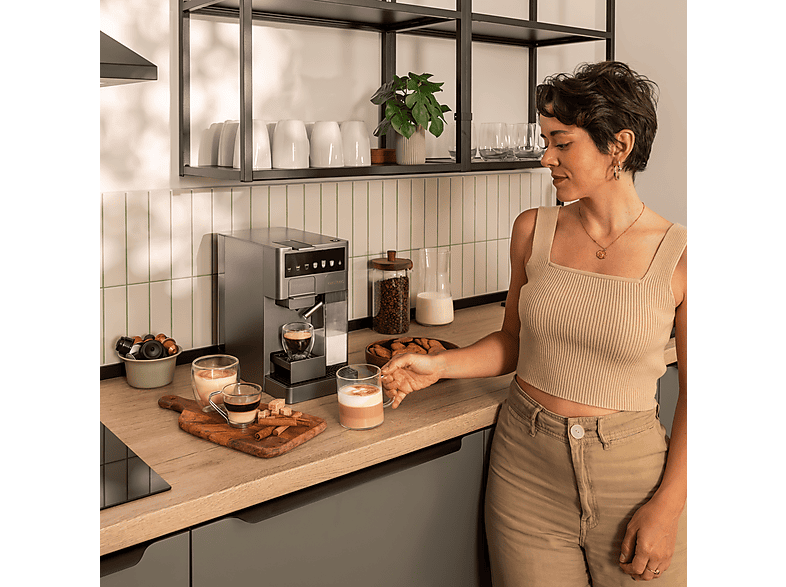 CECOTEC FreeStyle Latte T — Cafetera de cápsulas, 1350 W, Gris, 20 bar, 0,4 l