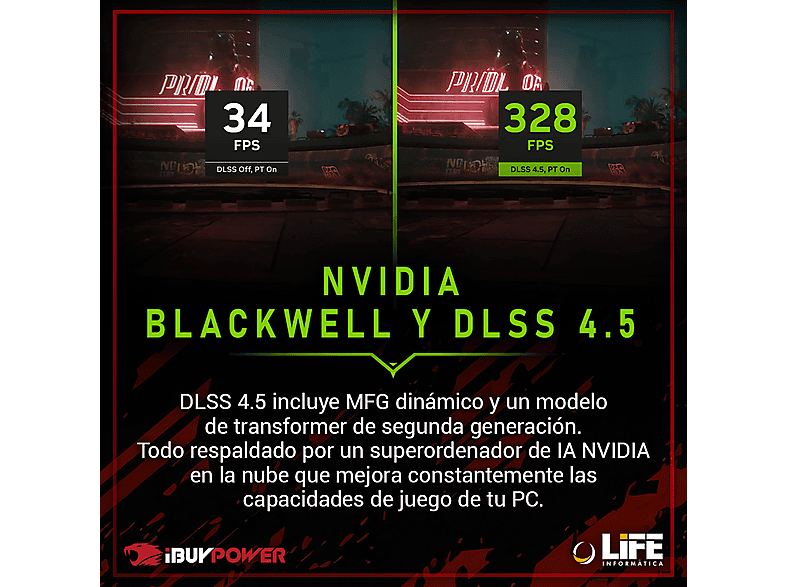 IBUYPOWER Fighter Recon Lite — PC Gaming, 16 GB RAM, 1 TB SSD, Negro, AMD Ryzen 5 8400F