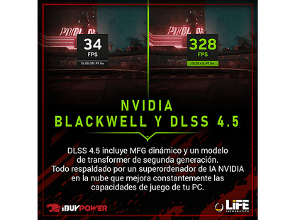 IBUYPOWER Fighter Recon Lite — PC Gaming, 16 GB RAM, 1 TB SSD, Negro, AMD Ryzen 5 8400F