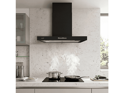 CATA SYGMA 7010 BK — Campana decorativa, 4 velocidades, 802 m³/h, 70 cm, Negro