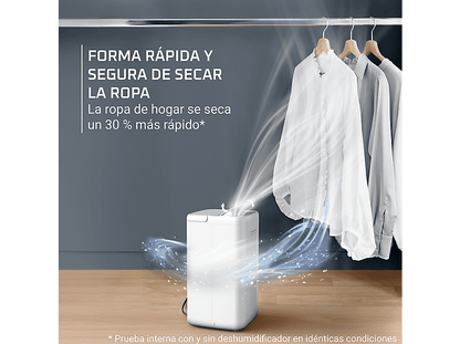ROWENTA Extreme Dry Compact DH5250 — Deshumidificador, 14L/día, Superficie 40m², Silencioso, Blanco