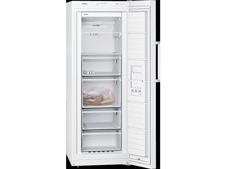 SIEMENS GS29NVWEP — Congelador vertical, 1610 mm, Blanco, 200 l