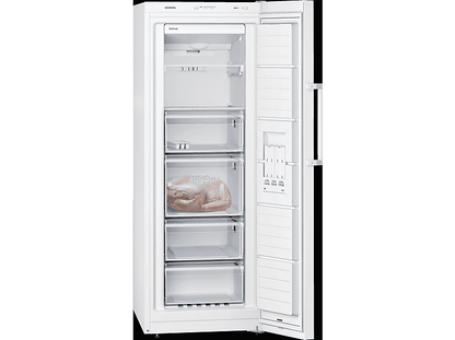 SIEMENS GS29NVWEP — Congelador vertical, 1610 mm, Blanco, 200 l