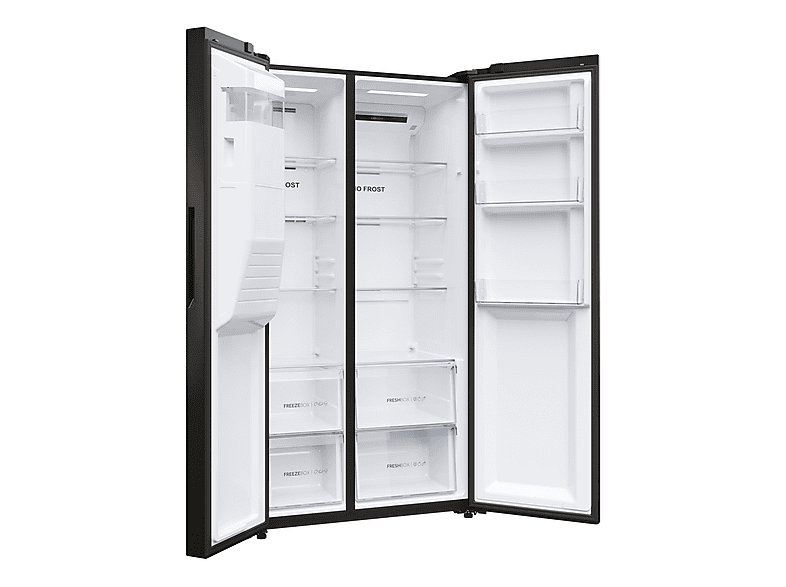 HAIER 34005237 — Frigorífico americano, Altura 1775 mm, Negro, No Frost, Dinámico (con ventilador)