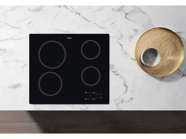 WHIRLPOOL AKT 801/NE — Placa de inducción, 580 mm, Negro, 4 zonas