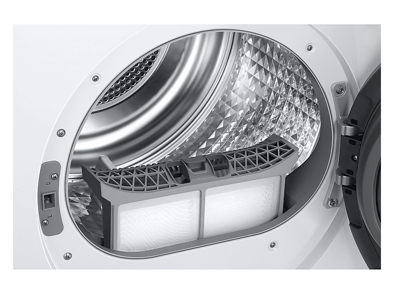 SAMSUNG DV90DG6845LKU3 — Secadora bomba de calor, Eléctrico, 9 kg, 4 programas, Blanco
