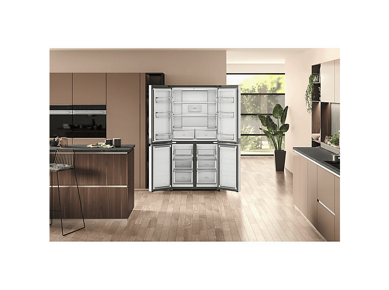 HOTPOINT HAQ9 E2L EF — Frigorífico Multipuerta, Altura 197,6 mm, Grey, No Frost, Dinámico (con ventilador)