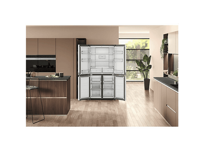 HOTPOINT HAQ9 E2L EF — Frigorífico Multipuerta, Altura 197,6 mm, Grey, No Frost, Dinámico (con ventilador)