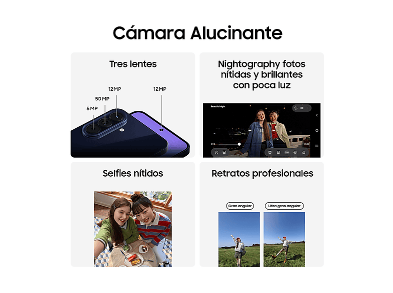 SAMSUNG Galaxy A57 — Smartphone, 256 GB, 8 GB RAM, 5000 mAh, Azul Oscuro