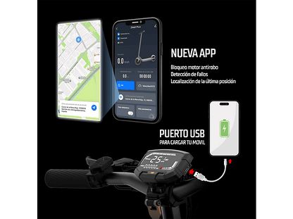 ZWHEEL ZWolf Duo — Patinete eléctrico, Pot. máx. 2000 W, Carga máx. 120 kg, 20000 mAh, 70 km autonomía