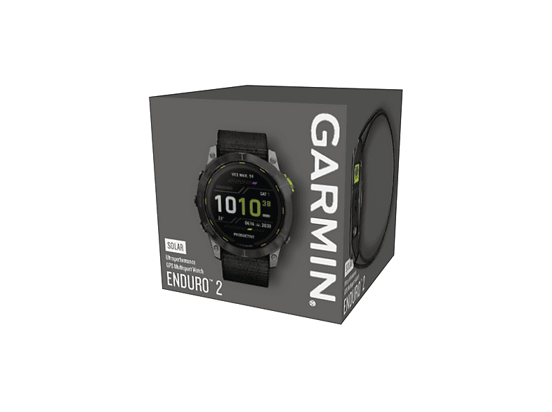 GARMIN Enduro 2 — Smartwatch, Titanio, Gris, Talla única, Polímero reforzado con fibra de vidrio (GFRP