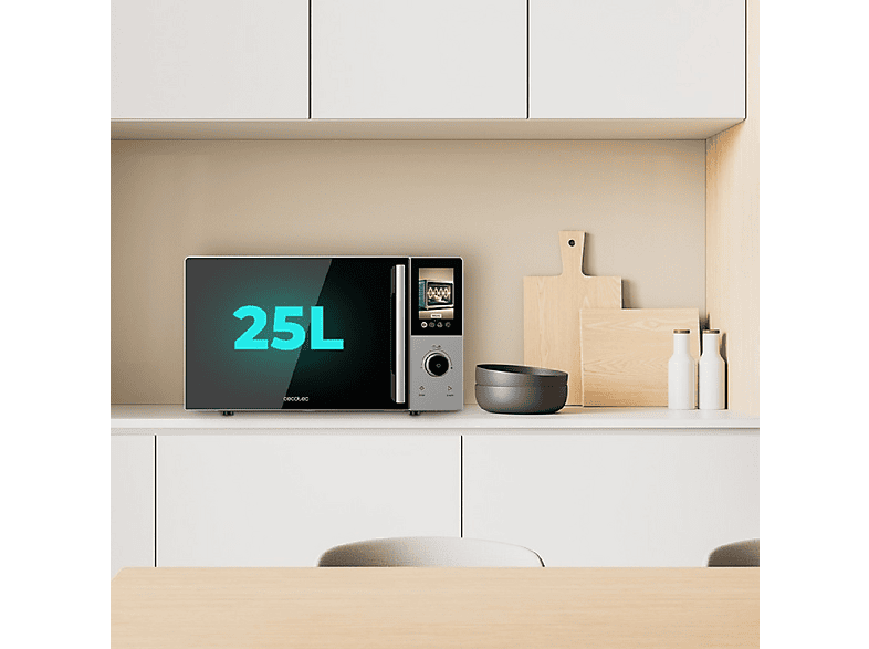 CECOTEC Convection 2500 Touch — Microondas, 2200 W, Negro, 25 l