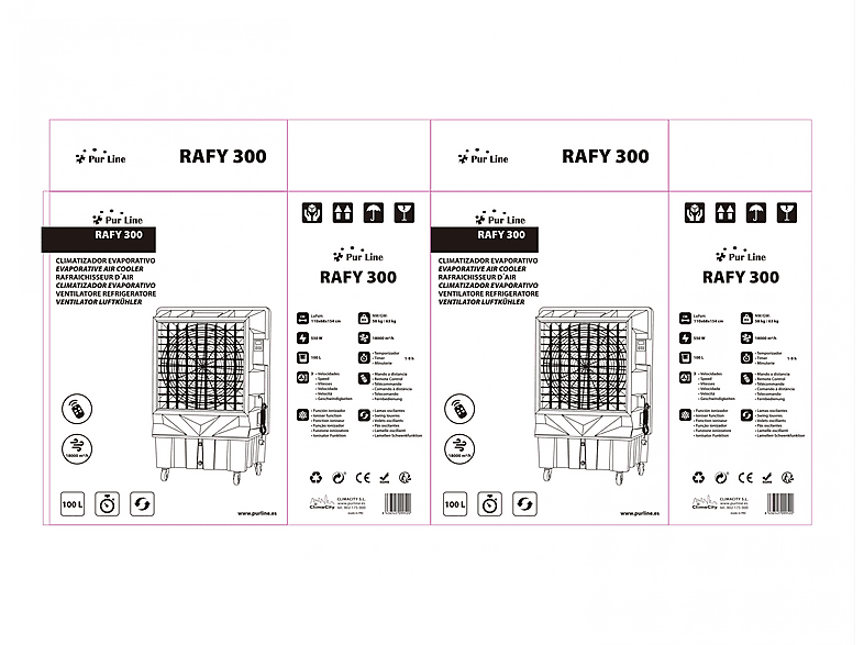 PURLINE — Climatizador evaporativo, Blanco, RAFY 300 PURLINE