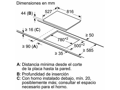 BOSCH PKM875DP1D — Placa vitrocerámica, Vitrocerámica, Eléctrica, 23 cm, Negro