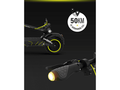 OLSSON MAMBA X-TREM DUAL 50km Autonomía — Patinete electrico, Pot. máx. 2000 W, Carga máx. 120 kg, 15000 mAh, Negro