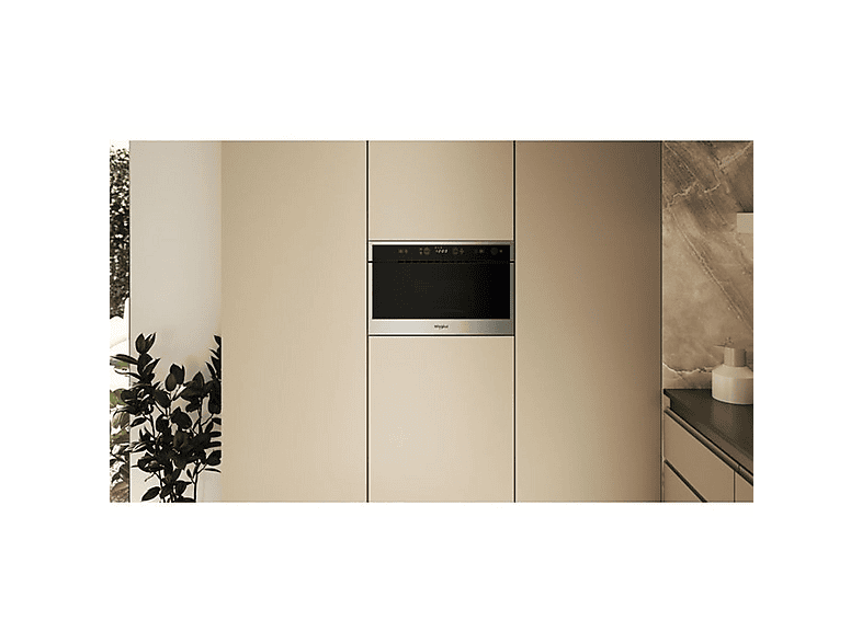 WHIRLPOOL WMN461BXF — Microondas integrable, 750 W, Negro, 22 l, Acero inoxidable