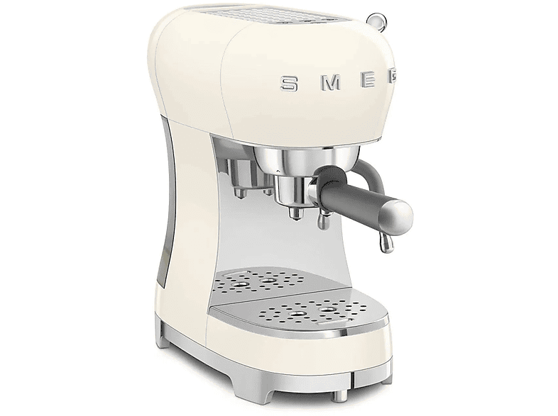 SMEG ECF02CREU — Cafetera express, 1350 W, 15 bar, 2 tazas, Crema de