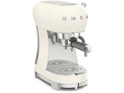 SMEG ECF02CREU — Cafetera express, 1350 W, 15 bar, 2 tazas, Crema de