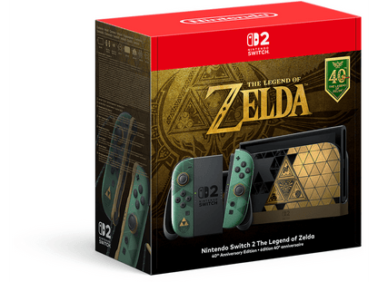 NINTENDO Switch 2 (Edición Zelda 40 Aniversario) — Consola, 7.9” Full HD HDR 120 Hz, 256 GB, Magnetic Joy-Con 2 con modo ratón