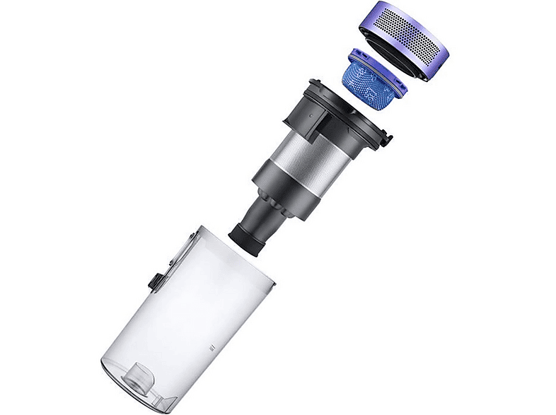 SAMSUNG Jet 75E Turbo VS20B75B1R4 — Aspiradora escoba, 550 W, Negro, Cromo, Violeta