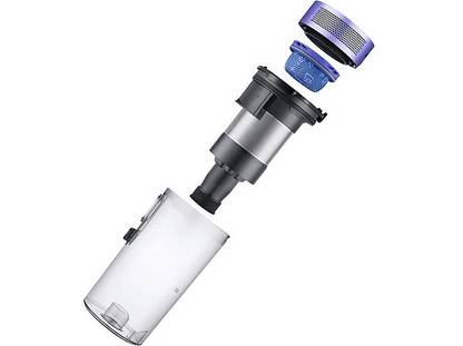 SAMSUNG Jet 75E Turbo VS20B75B1R4 — Aspiradora escoba, 550 W, Negro, Cromo, Violeta