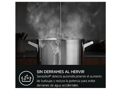 AEG TI63IQ30FB — Placa inducción, Zona grande 28 cm, 59 cm, Negro, 3 zonas