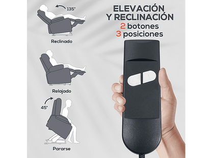HOMCOM 713-090V92GY — Sillón levanta personas, 42,6 kg, Gris