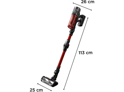 ROWENTA RH9A73 X - Force Flex 13.60 Animal Care — Aspirador escoba, 380 W, 0.65 L, Multisuperficie, Rojo