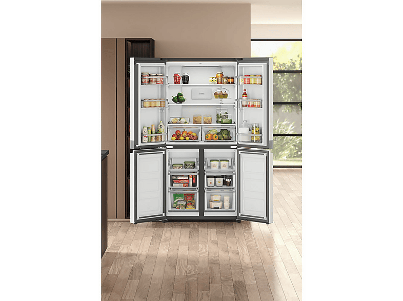 HOTPOINT HAQ9 E2L EF — Frigorífico Multipuerta, Altura 197,6 mm, Grey, No Frost, Dinámico (con ventilador)