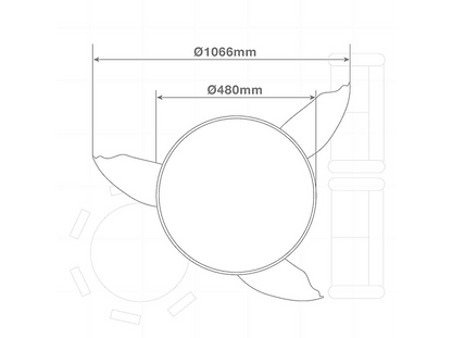GSC 300005024 — Ventilador de Techo, 40 W, 6 velocidades, Níquel, Aspas retráctiles
