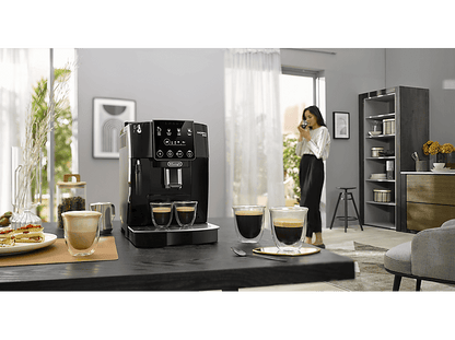 DE LONGHI — Cafetera superautomática, Vaporizador, 1450 W, Negro, De'Longhi Magnifica Start ECAM220.21.BG