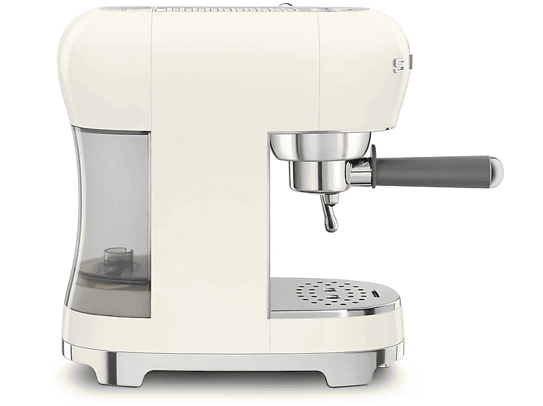 SMEG ECF02CREU — Cafetera express, 1350 W, 15 bar, 2 tazas, Crema de