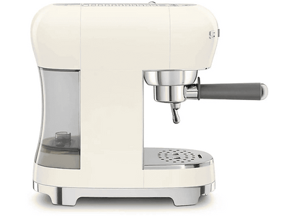 SMEG ECF02CREU — Cafetera express, 1350 W, 15 bar, 2 tazas, Crema de
