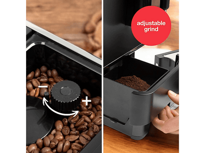 SOLAC LA7617 — Cafetera Espresso, 1470 W, 20 bar, 2 tazas, Plata Oscuro