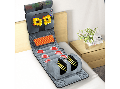 INF Colchoneta de masaje con almohadillas térmicas para masaje de cuerpo c — Masajeador, Gris