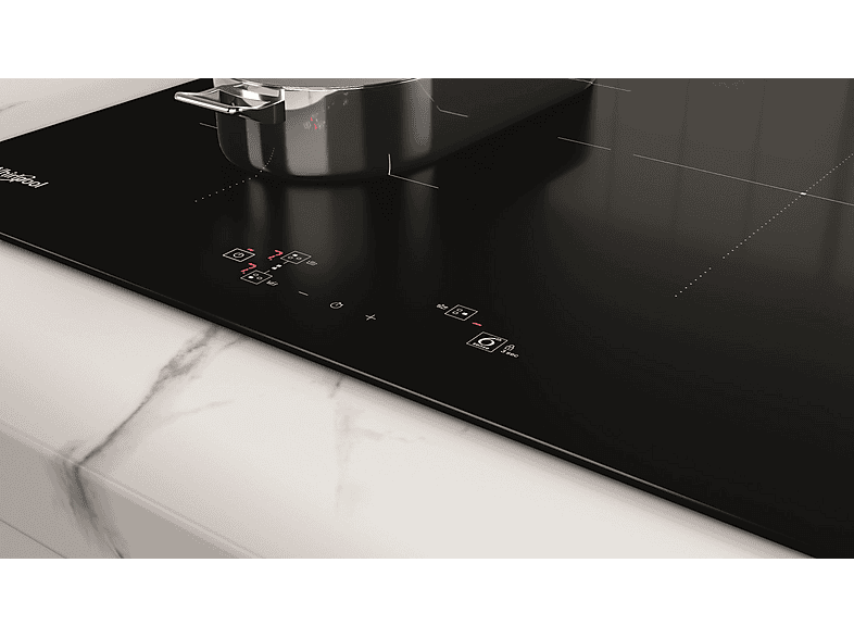 WHIRLPOOL WB Q4860 NE — Placa inducción, Zona grande 30 cm, 59 cm, Negro, 3 zonas