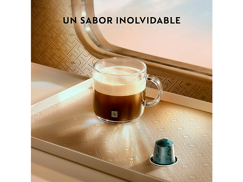 DE LONGHI — Cafetera de cápsulas, De'Longhi Nespresso® Gran Latissima EN640.W, 1400W, Blanco, 19 bar