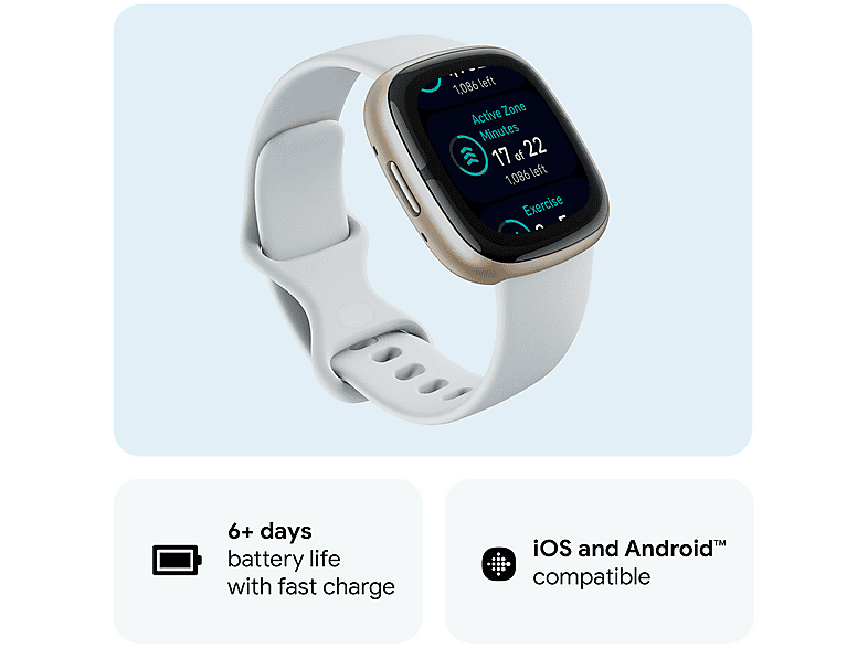 FITBIT SENSE 2 AZUL ORO — Smartwatch, 4.05 cm, Aluminio