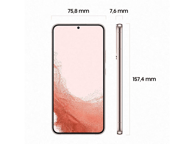 SAMSUNG GALS22+ 6.6P/5G/8N/8+128GB/P — Smartphone, 8 GB RAM, 120 Hz, 4500 mAh, Oro rosado