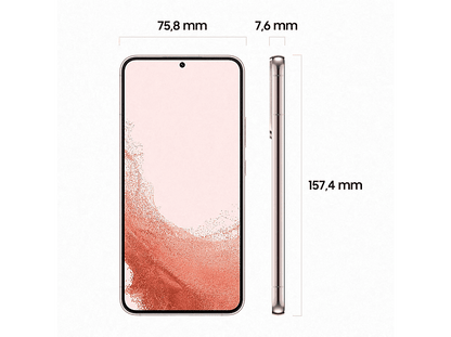 SAMSUNG GALS22+ 6.6P/5G/8N/8+128GB/P — Smartphone, 8 GB RAM, 120 Hz, 4500 mAh, Oro rosado