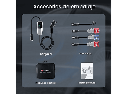 SMORGR 22KW 6A-32A,Tipo 2,IP67 — Cargadores vehículos eléctricos, Negro